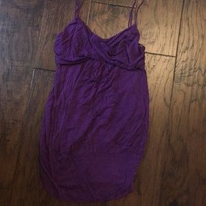 Purple Tank Top with Banded Bottom